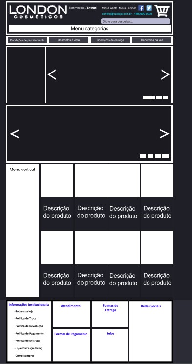 Layout London Cosméticos